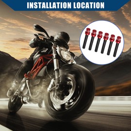 Hihaha Gas Fuel Tank Cap Cover Air Vent Hose/Tube Tank Breather Valve Tube Two Way for ATV Dirt Bike Motorcycle/Durable Aluminum Alloy Rubber/6Pcs Red