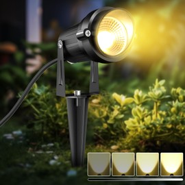 Peasur Landscape Lights with Dimmar & Timer, Low Voltage Plug in Outdoor Spotlight Waterproof, Landscape Spot Lighting for Outside Yard Garden Tree Flags Pathway