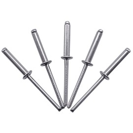 (Pack of 100) Stainless Steel Blind Rivets 4.0 x 20 mm Dome Head Pop Rivets DIN 7337 A2 Rivet Slot Mandrel (100, 4.0 x 20 mm)