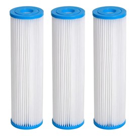 Pack 3 Filtros Plisados REYNOR 9x2.5” | Compatibles con filtros lavables, Reutilizables y de Alta Retención de Sedimentos