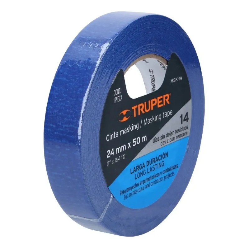 Masking Tape, 1' X 50 M, Azul Truper 12622 Color