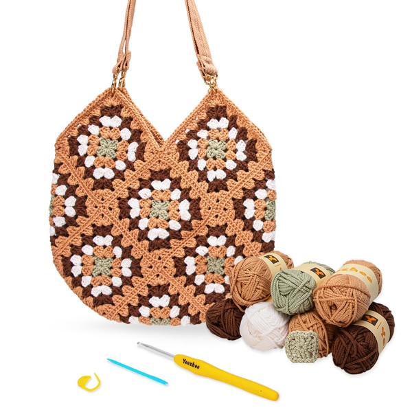 Yeezhee Crochet Kit for Beginners, Crochet Bag Starter Kit with