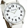 Men Women Casual Simple Black White Leather Deals Large Numbers