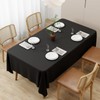 Zdada Black Table Cloth 300x150cm(118x59Inch) Rectangular Polyester Tableclothes Washable Table