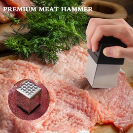 Meat Tenderizer, 36 Stainless Steel Sharp Needle Blade Tenderizers, Double-Sided Cutlet Tenderizer, Manual Steak Hammer, Cutlet Tenderizer, Kitchen Cooking Tool for Tenderising Steak Chicken Fish Beef
