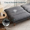 LINSY HOME Futon Sofa Bed - Convertible Corduroy Futon Couch