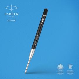 Parker Gel Pen Refill,Fine Tip (0.5mm), Black QUINK Ink, 2 Count