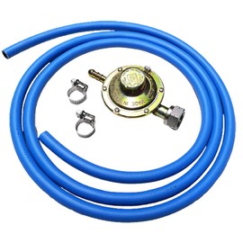 Heavy Duty Low Pressure Regulator BBQ Stoves Gas Stove 2M LPG Hose + 2 Hose Clamps