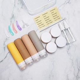 JessLab 16 Pack Travel Bottles for Toiletries, TSA Approved 3 oz/ 90 ml Travel Containers, Hangable Leak Proof Silicone Refillable Accessories for Shampoo, Conditioner, Lotion, Assorted Colors