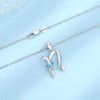 EUDORA Initial Necklace for Women, Sterling Silver Blue Butterfly N