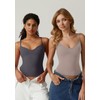 QINSEN Women's Strappy Deep V-Neck Crop Top Slimming Fit Y2K