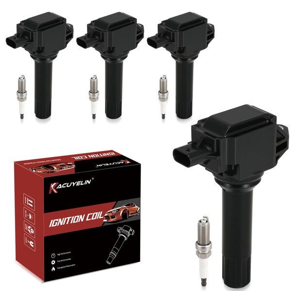 UF724 Ignition Coil Pack and Iridium Spark Plugs Set of