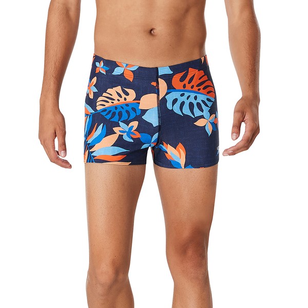 Speedo Men's Standard Swimsuit Square Leg Eco Flex Beachstar, Floatable