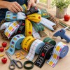 6 Rolls Back to School Wired Edge Ribbons, 24Yards x