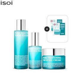 ISOI Pore Tightening Tonic Essence + Serum + Cream Set 5items