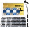 Zmbroll 1500Pcs Tiny Micro Repair Screw Metric M1/M1.2/M1.4/M1.6/M1.7 Black Carbon