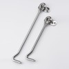 Hook and Eye Latch 8 Inch Silver Cabin Hook Outside