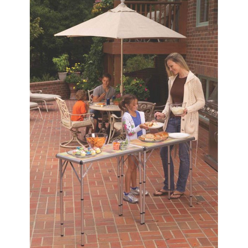 Coleman 4-in-1 Outdoor Folding Table, Lightweight Camping Table with 3