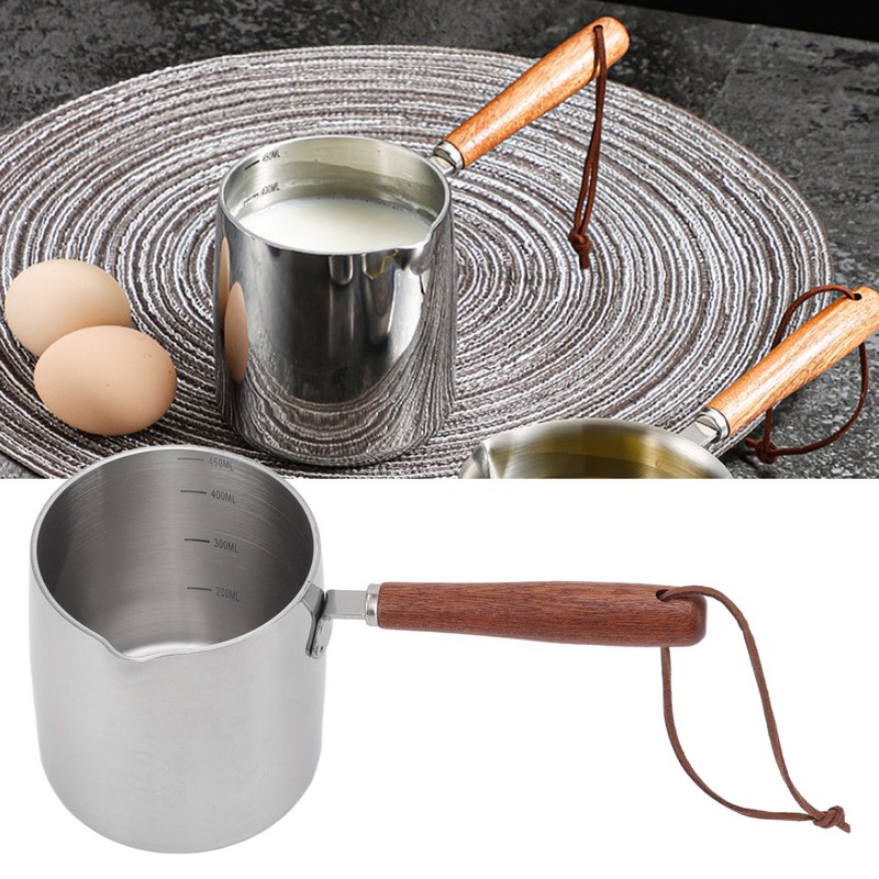 450ML Stainless Steel Butter Warmer Mini Butter Coffee Milk Pot