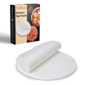 Tortillada Pack of 200 Precut Baking Parchment Paper Sheets Round (25 cm)