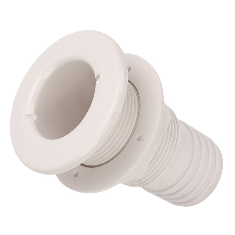 2in Through Hull Fitting Straight Drain Hose Polypropylene Inner Beam