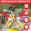 Einesin Brass Garden Hose Splitter, Hose y Splitter with Shutoff,