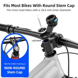 SUREWO Magnetic Quick Release Front Bicycle Stem Mount, Bicycle Handlebar Stem Mount Compatible with GoPro Hero 13/12/11/10/9/8/7/6/5, Black, DJI Osmo Action 5 Pro/4/3 and More