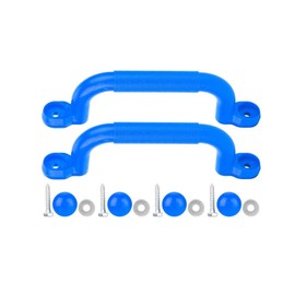 Playground Safety Handles, Plastic Swing Set Kids Safety Hand Grips for Playset Outdoor Grab Handle Bars for Playhouse, Treehouse, Jungle Gym, Climbing Frame(Blue)