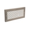 SteelCrest Bronze Series Victorian Rectangular Baseboard Grille - Silver (14"
