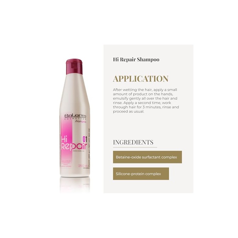 Salerm Hi Repair Shampoo 9.0 oz (250 ml)