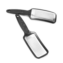 Baluue Stainless Steel Foot File Exfoliating Scrub Tool Dead Skin Remover Pedicure Accessory for Home Travel Double-Sided Design Professional Foot Care