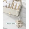 Vlando Makeup Organzier,Vanity Organizer with Drawers, PU Leather Skincare Organizer