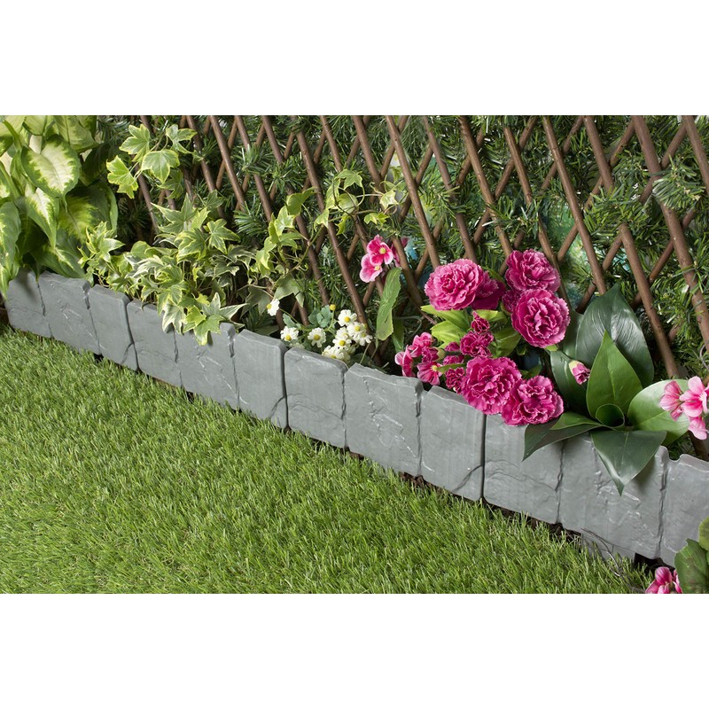 Dark Grey Lakeland Stone Hammer In Garden Border Edging (384)
