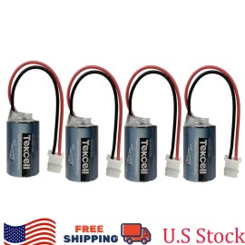 4pcs for Tekcell SB-AA02 3.6V Li-on Battery 1/2AA 1200mAh LS14250 PLC with Plug