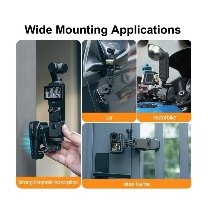 CamGo Sunnylife Extended Magnetic Rotation Clip Mount for GoPro for