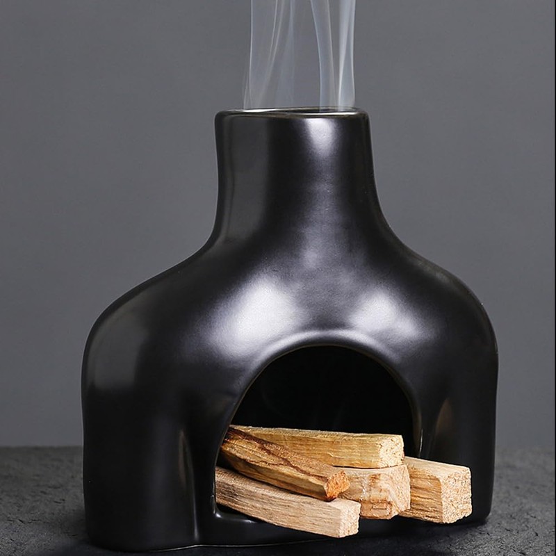 Palo Santo Burner, Ceramic Incense Holder, Sage Sticks Censer, Burn
