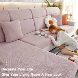 LAZGET Magic Sofa Covers,Sofa Hero Covers,2024 New Wear-Resistant Universal Sofa Covers Washable Stretch Cushion Couch Covers for Sectional Sofa, (Jad White, Large Single Seat Cover)