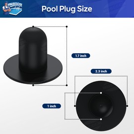 MUSCCCM 4PCS Swimming Pool Plug Replacement for Bestway & Intex Pools,Ground Swimming Pool Plugs,Wall Plug Stopper,Swimming Pool Parts