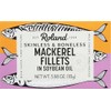 Roland Foods Mackerel Fillets in Soybean Oil, Skinless and Boneless,