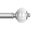 KAMANINA Silver Curtain Rod 32 to 58 Inch(2.6-4.8ft), 1 Inch