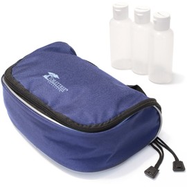 ToiletTree Products Toiletry Bag with 3 TSA Approved Bottles and Sonic Travel Toothbrush