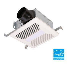 Good Housekeeping 84005 PowerFlow Pro Series 100 CFM 1.0 Sones Bathroom Exhaust Ventilation Fan with Light (4000K Integrated LED)