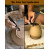 Stainless Steel Pottery Trimming Tools for Clay and Ceramic Trim,