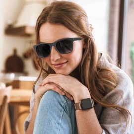 LVIOE Square TR90 Sun Glasses Oversized Big Large Sunglasses for Men Women Polarized Trendy Modern Shades for Driving LS7517