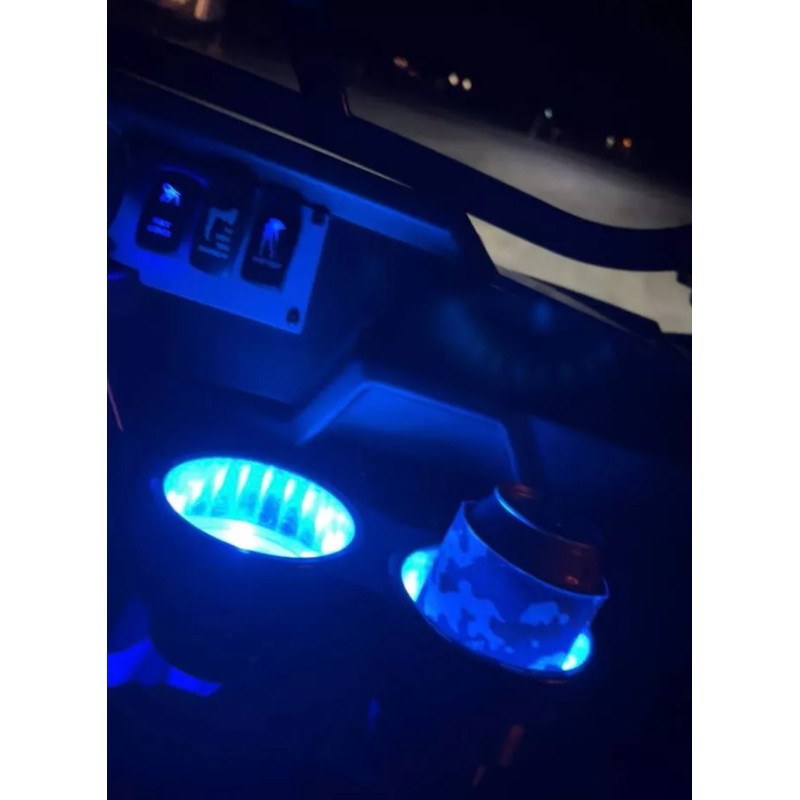 Polaris RZR passenger Grab handle LED cup holder