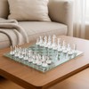 Elegant 10" Glass Chess Set - Premium Quality Board Game