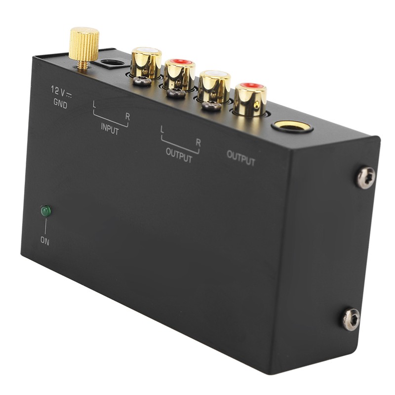 Phono Preamplifier AC Metal 100‑240V Sound Record Player Preamplifier for