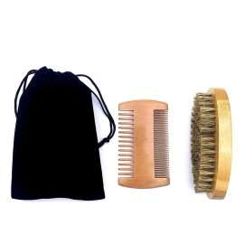 Cepillo Para Barba Bigote, Peine Y Tonico Bergamota