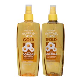 Manzanilla Grisi Chamomile Grisi Hair Lotion Non Rinse Lightening Treatment Pack of 2 8.4 Fl Oz