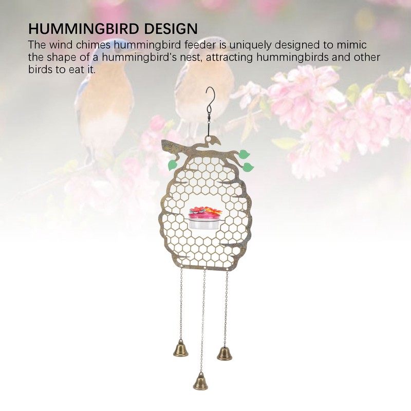 Hummingbird Feeders Innovative Hanging Beehive Wind Chimes Hummingbird Feeder for